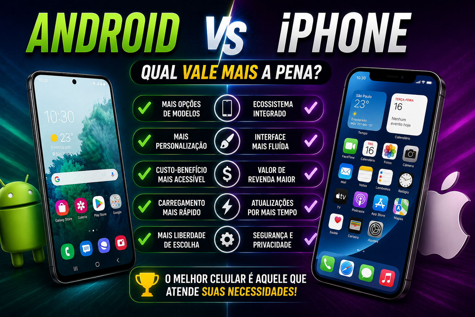 Vale Mais a Pena Comprar Android ou iPhone Hoje?