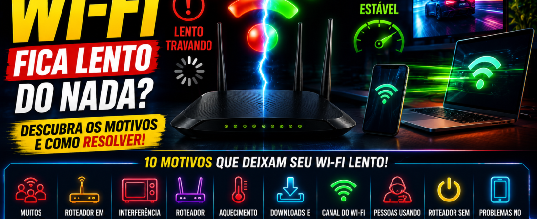 Por Que Seu Wi-Fi Fica Lento do Nada? Os Motivos Mais Comuns