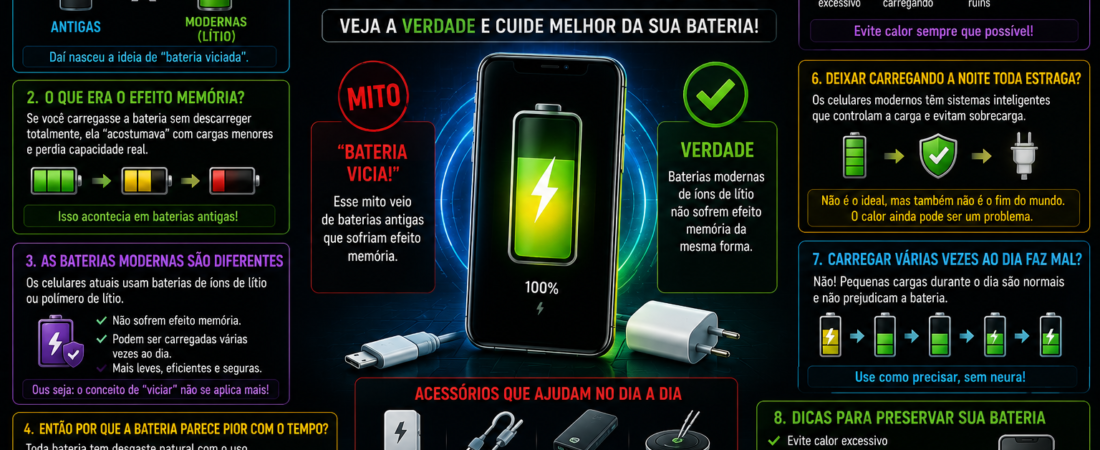 Bateria do Celular Vicia Mesmo ou Isso é Mito?