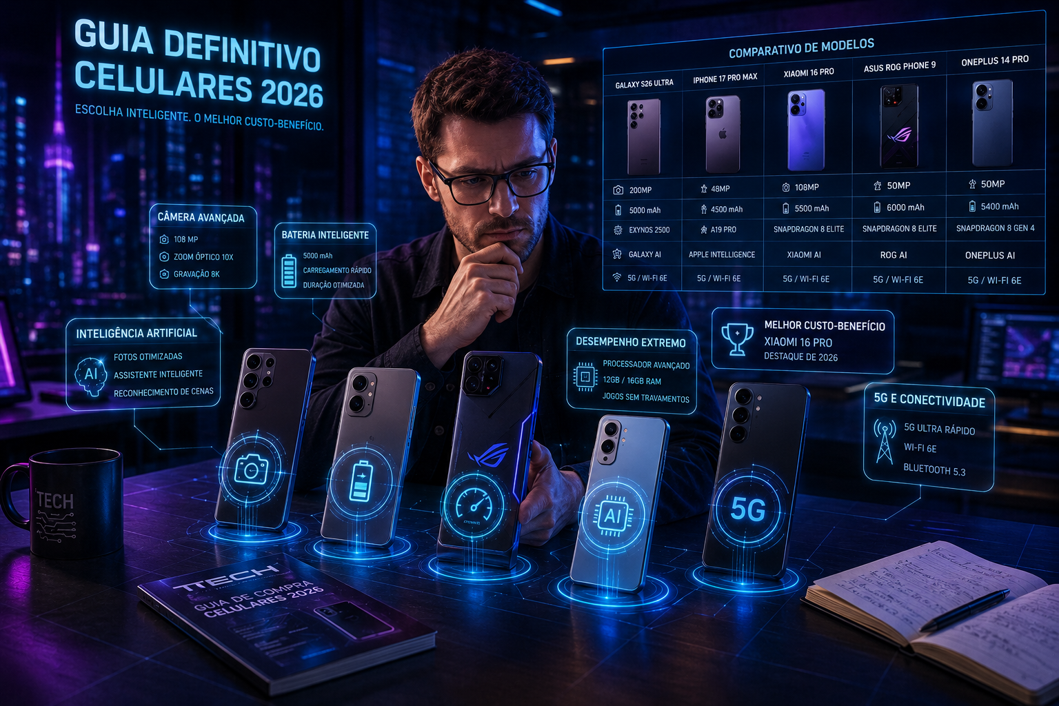 Como Escolher o Celular Ideal em 2026 Sem Gastar Dinheiro à Toa