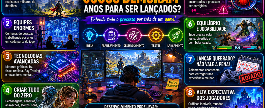 Por Que os Jogos Modernos Levam Tanto Tempo Para Ficar Prontos?