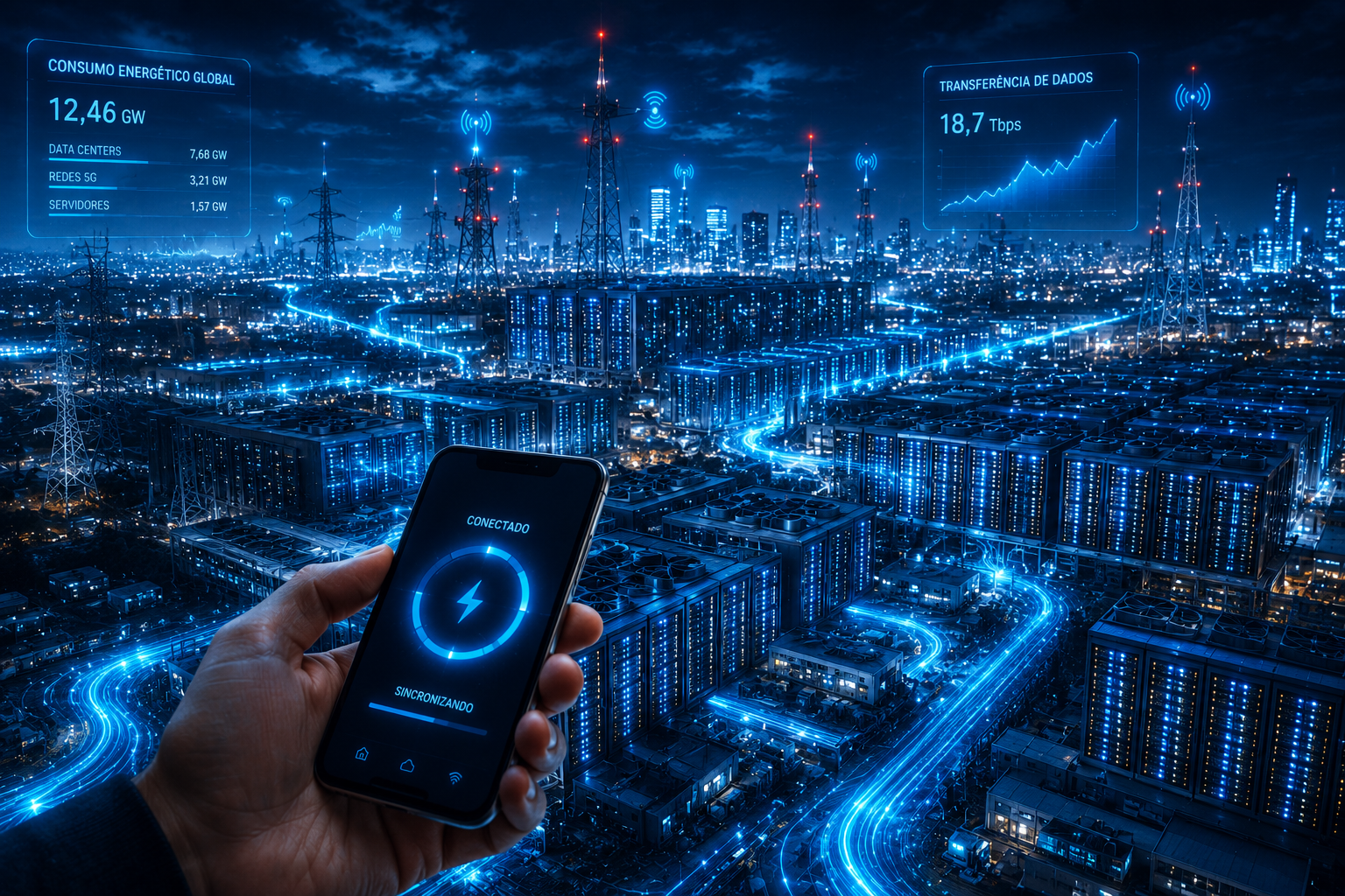 Seu Celular Parece Pequeno, Mas Existe um Gigante Consumo de Energia Por Trás Dele