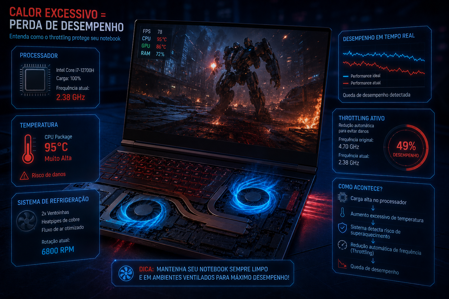 O Que é Throttling e Por Que Seu Notebook Fica Mais Lento Quando Esquenta?
