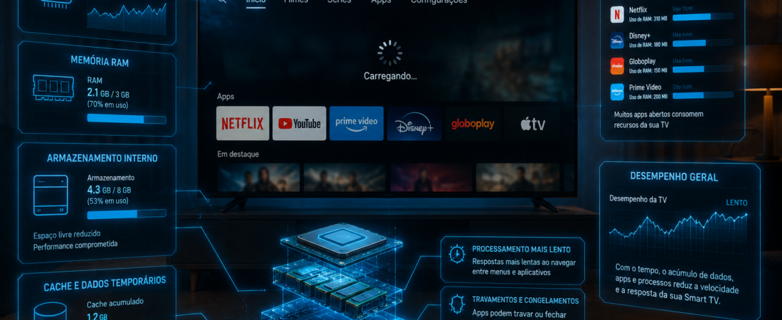 Por Que Algumas Smart TVs Ficam Lentas Com o Tempo?