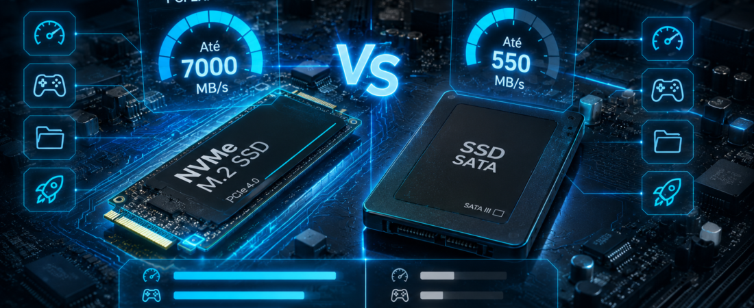 SSD NVMe ou SATA: Qual Vale Mais a Pena?