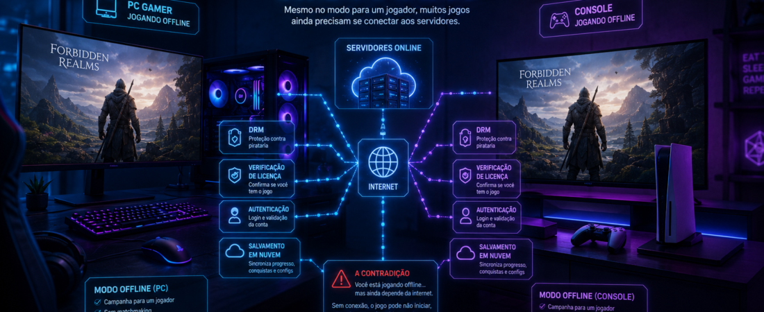 Por Que Alguns Jogos Precisam de Internet Mesmo Offline?