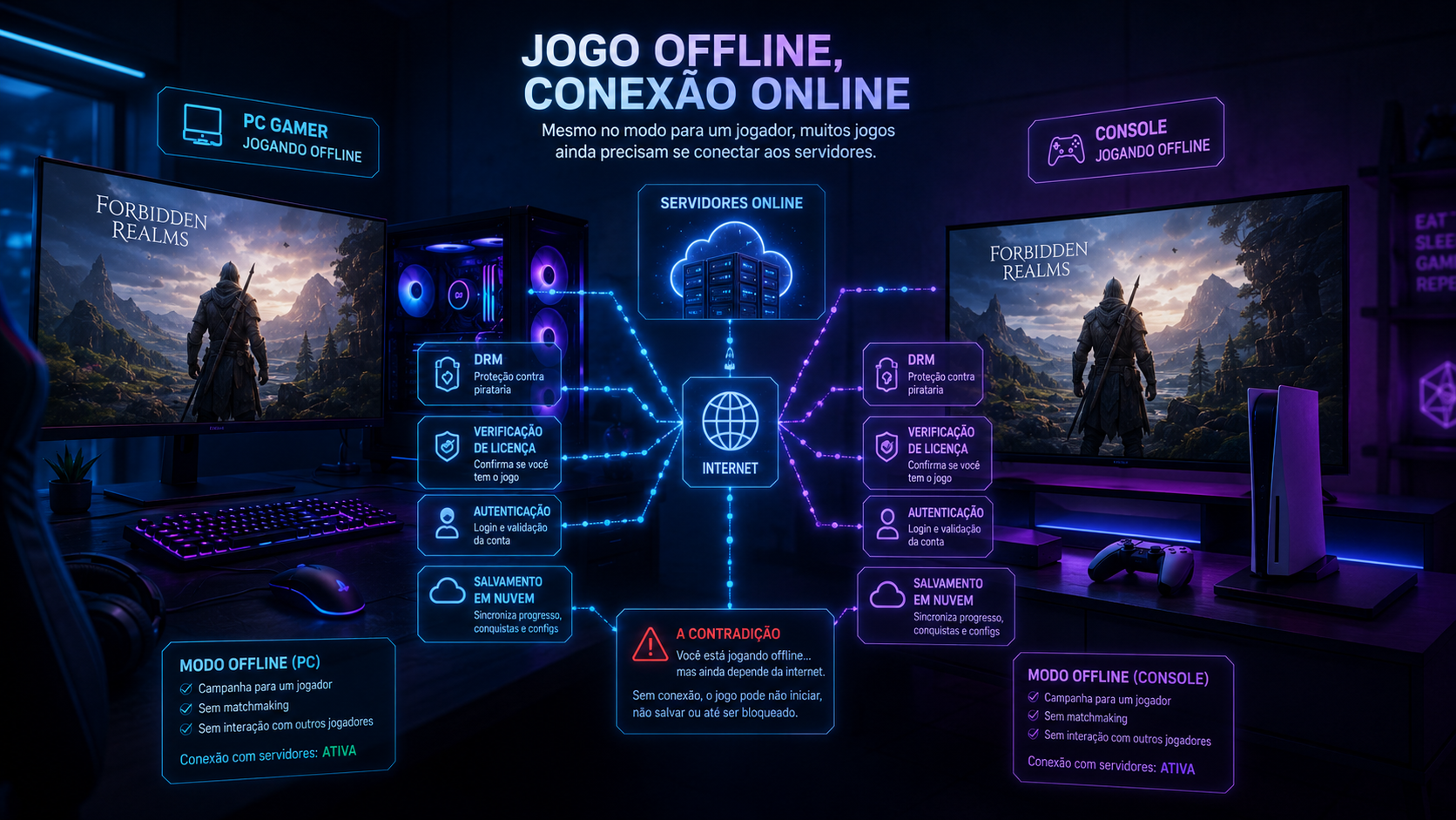 Por Que Alguns Jogos Precisam de Internet Mesmo Offline?
